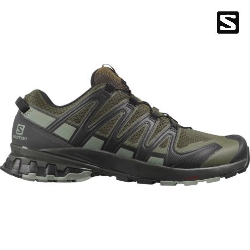 Salomon Xa Pro 3d V8 Wide Men's Trail Running Shoes Olive | CA 85W37